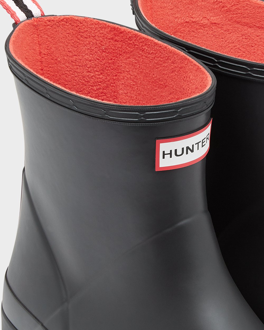 Mens Play Boots - Hunter Original Insulated Short Rain (59KRBWIDM) - Black